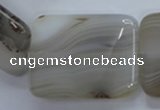 CAG3348 15.5 inches 30*40mm rectangle natural grey agate beads