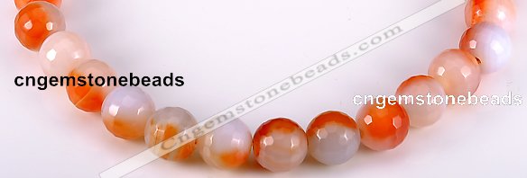 CAG346 16mm faceted round agate gemstone bead Wholesale