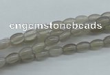 CAG3560 15.5 inches 4*6mm rice grey agate gemstone beads