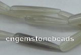 CAG3562 15.5 inches 6*30mm teardrop grey agate gemstone beads