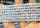 CAG3576 15.5 inches 4mm round blue lace agate beads wholesale