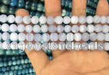 CAG3581 15.5 inches 4mm round matte blue lace agate beads