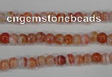 CAG3586 15.5 inches 6mm round red line agate beads wholesale