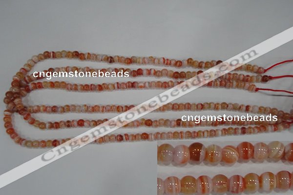 CAG3586 15.5 inches 6mm round red line agate beads wholesale