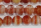 CAG3591 15.5 inches 16mm round red line agate beads wholesale