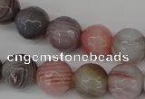 CAG3595 15.5 inches 8mm - 17mm faceted round botswana agate beads