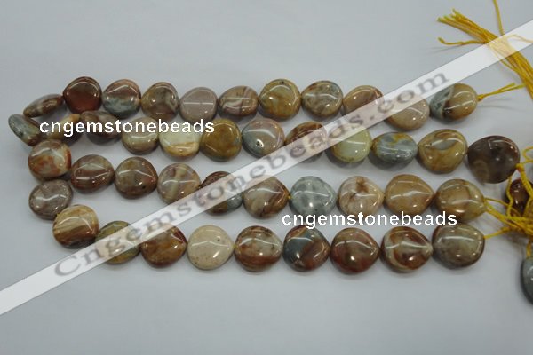 CAG3598 15.5 inches 18*18mm heart Morocco agate beads wholesale