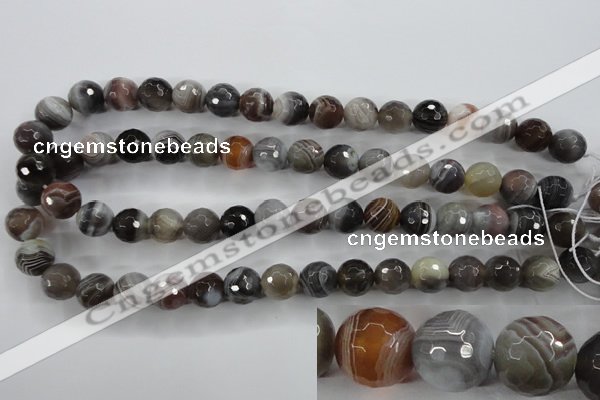 CAG3694 15.5 inches 12mm faceted round botswana agate beads wholesale