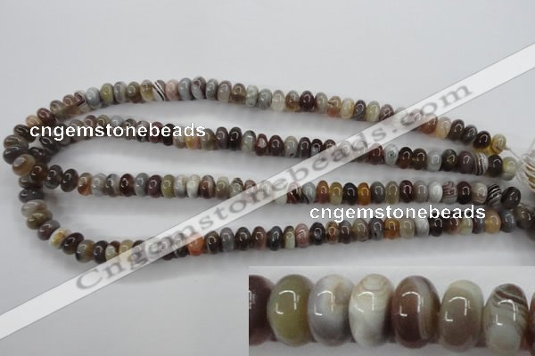 CAG3702 15.5 inches 5*8mm rondelle botswana agate beads wholesale