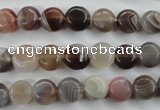 CAG3711 15.5 inches 8mm flat round botswana agate beads wholesale