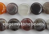 CAG3714 15.5 inches 14mm flat round botswana agate beads wholesale