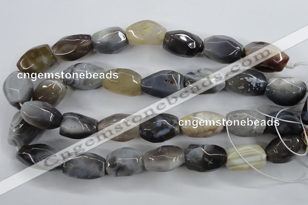 CAG3730 15.5 inches 18*25mm faceted nuggets botswana agate beads