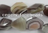 CAG3732 15*18mm – 20*23mm faceted freeform botswana agate beads