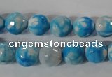 CAG3873 15.5 inches 10mm faceted round fire crackle agate beads