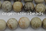 CAG3885 15.5 inches 14mm round chrysanthemum agate beads