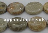 CAG3903 15.5 inches 15*20mm oval chrysanthemum agate beads