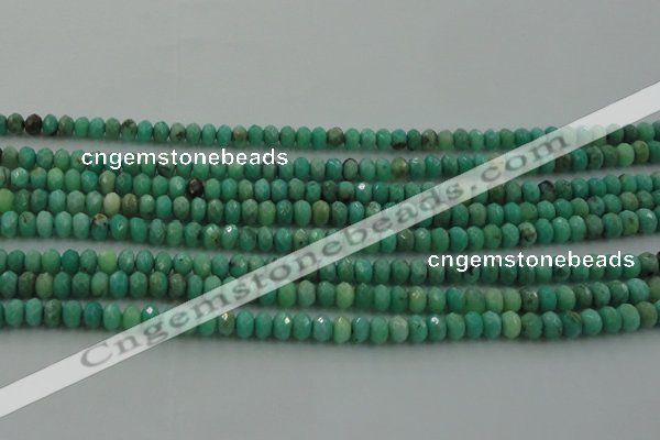 CAG3911 15.5 inches 2.5*4mm faceted rondelle green grass agate beads