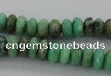 CAG3912 15.5 inches 3*6mm faceted rondelle green grass agate beads