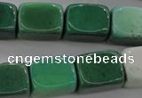 CAG3925 15.5 inches 13*18mm cuboid green grass agate beads