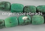 CAG3926 15.5 inches 12*16mm nuggets green grass agate beads