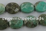 CAG3931 15.5 inches 10*12mm faceted oval green grass agate beads