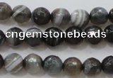 CAG3951 15.5 inches 6mm faceted round grey botswana agate beads