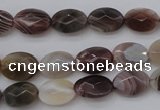 CAG3990 15.5 inches 8*12mm faceted oval botswana agate gemstone beads