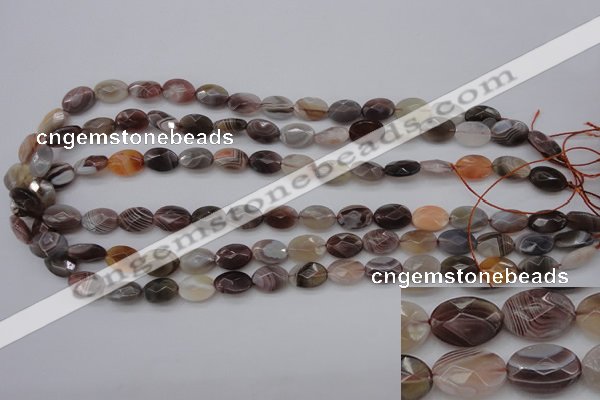 CAG3990 15.5 inches 8*12mm faceted oval botswana agate gemstone beads