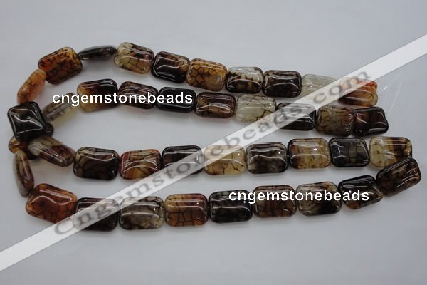 CAG4055 15.5 inches 15*20mm rectangle dragon veins agate beads