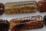 CAG4056 15.5 inches 15*38mm rectangle dragon veins agate beads