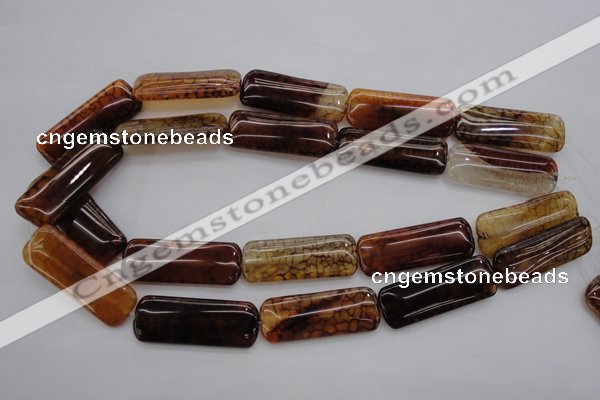 CAG4056 15.5 inches 15*38mm rectangle dragon veins agate beads