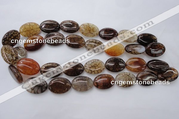 CAG4073 15.5 inches 18*25mm oval dragon veins agate beads