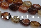 CAG4078 15.5 inches 6*8mm flat teardrop dragon veins agate beads