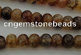 CAG4118 15.5 inches 7*10mm rondelle dragon veins agate beads