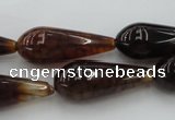 CAG4122 15.5 inches 12*30mm teardrop dragon veins agate beads