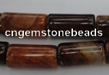 CAG4134 15.5 inches 12*25mm tube dragon veins agate beads