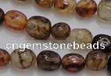 CAG4139 15.5 inches 6*8mm nuggets dragon veins agate beads