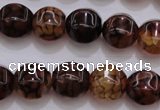 CAG4144 15.5 inches 14*14mm pumpkin dragon veins agate beads