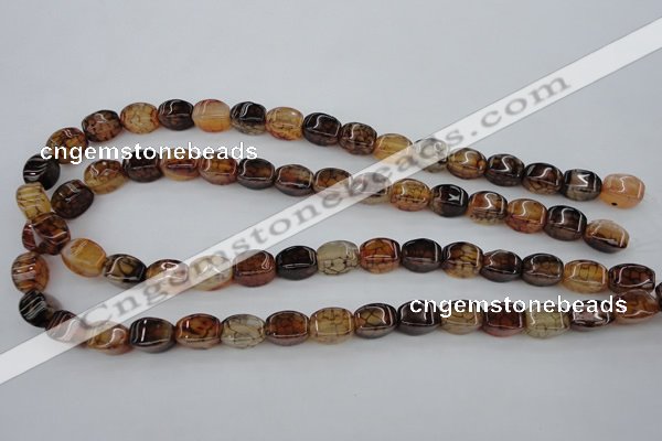 CAG4146 15.5 inches 8*12mm tetrahedron dragon veins agate beads