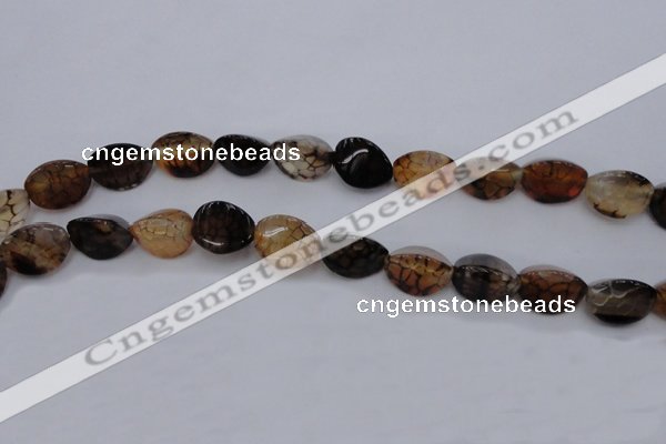 CAG4158 15.5 inches 10*14mm trihedron dragon veins agate beads