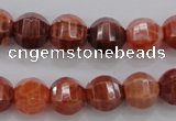 CAG4170 15.5 inches 12mm pumpkin natural fire agate beads