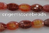 CAG4172 15.5 inches 9*14mm faceted hexahedron natural fire agate beads