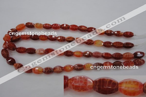 CAG4172 15.5 inches 9*14mm faceted hexahedron natural fire agate beads