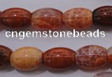 CAG4191 15.5 inches 12*16mm rice natural fire agate beads