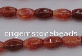 CAG4192 15.5 inches 7*12mm hexahedron natural fire agate beads