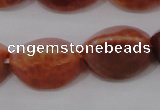 CAG4204 15.5 inches 10*14mm trihedron natural fire agate beads