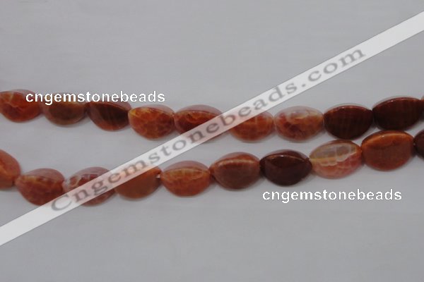 CAG4204 15.5 inches 10*14mm trihedron natural fire agate beads