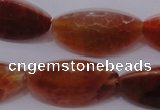 CAG4205 15.5 inches 10*20mm trihedron natural fire agate beads