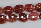 CAG4210 15.5 inches 8*10mm oval natural fire agate beads