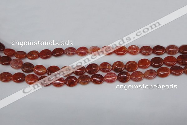 CAG4210 15.5 inches 8*10mm oval natural fire agate beads